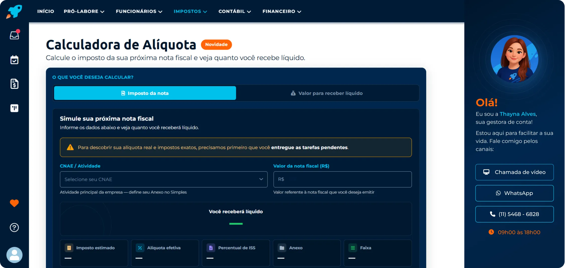 Calculadora de Alíquota